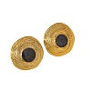 304 Stainless Steel Flat Round Stud Earrings DV1097-3-2