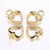 Long-Lasting Plated Brass Micro Pave Cubic Zirconia Charms ZIRC-F069-39G-1