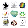 4PCS 2 Styles PVC Stickers Dazzling Color Window Stickers 3D Laser Heart Shaped Electrostatic Glass Window Stickers JX829A-5