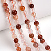 Natural Red Hematoid Quartz Beads Strands G-T140-4mm-01-3