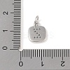 Rack Plating Brass Micro Pave CLear Cubic Zirconia Charms KK-E110-14P-Z-3