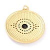 Real 18K Gold Plated Brass Micro Pave Cubic Zirconia Pendants ZIRC-L100-084G-4