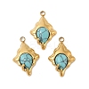 Synthetic Turquoise Pendants STAS-P380-17G-1
