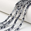 Electroplate Transparent Glass Beads Strands EGLA-A034-T1mm-M19-1