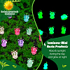 60Pcs Luminous Transparent Resin Pendants RESI-SZ0002-04-3