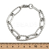 304 Stainless Steel Paperclip Chain Bracelets for Women Men BJEW-Z143-24P-5
