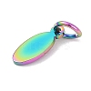 Ion Plating(IP) 304 Stainless Steel Stamping Blank Tag Pendants STAS-I311-20A-RC-2