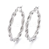 Tarnish Resistant 304 Stainless Steel Hoop Earring EJEW-F257-13P-1