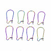 304 Stainless Steel Hoop Earrings Findings Kidney Ear Wires STAS-N098-006-1