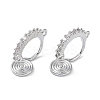 Brass with Cubic Zirconia Cuff Earring Findings KK-B087-14P-2