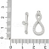Brass Micro Pave Clear Cubic Zirconia Toggle Clasps CU-CBAC675-05P-4