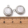 304 Stainless Steel Resin Pendants STAS-P406-15C-P-3
