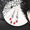 Gothic Style Sword & Heart Alloy Dangle Earrings EJEW-JE06626-1