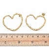 304 Stainless Steel Hollow Heart Stud Earrings EJEW-K268-55G-5