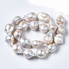 Natural Baroque Pearl Keshi Pearl Beads Strands A22R9011-01-3