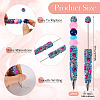 2Pcs Polymer Clay Rhinestones Ball-Point Pen OFST-TA0001-03E-3