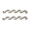 201 Stainless Steel Wave Shaped Connector Charms STAS-A190-01P-1