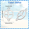 50Pcs Tibetan Style Alloy Connector Charms TIBE-SC0009-41-2