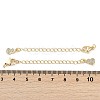 Brass Micro Pave Cubic Zirconia Ends with Chains KK-U043-05G-3