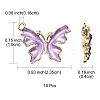 10Pcs Rack Plating Alloy Enamel Pendants ENAM-YW0002-50-3