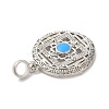Rack Plating Brass Cubic Zirconia with Enaml Pendants KK-Q772-19P-3