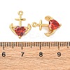 Brass Micro Pave Cubic Zirconia Pendants KK-F895-03G-3
