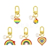 Rainbow Color Alloy Enamel Pendant Decorations HJEW-YW00001-01-2