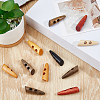 70Pcs 7 Colors 2-Hole Wood Buttons BUTT-GF0004-20-4