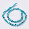 Sea Shell and Synthetic Turquoise Assembled Beads Strands X-G-G758-04-10mm-2