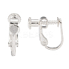 Brass Screw On Clip-on Earring Findings X-KK-L164-02S-3