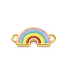 304 Stainless Steel Enamel Rainbow Connector Charms STAS-B085-32G-1