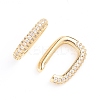 Brass Micro Pave Cubic Zirconia Cuff Earrings EJEW-G274-07G-02-1