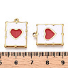 PVD Vacuum Plating 201 Stainless Steel Enamel Pendants X-STAS-J401-VC1034-3