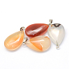 Teardrop Dyed Natural Agate Pendants G-Q368-26-2
