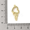 Rack Plating Brass Micro Pave Clear Cubic Zirconia Heart Infinity Connector Charms KK-C052-42A-G-3