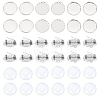 DIY Blank Dome 304 Stainless Steel Brooch Making Kit DIY-UN0056-17-1