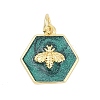 Brass Enamel Charms KK-G522-11G-1