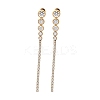 Stainless Steel Clear Cubic Zirconia Tassel Stud Earrings EJEW-D303-04G-3