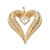Brass Micro Pave Cubic Zirconia Pendants KK-F930-25A-G01-1
