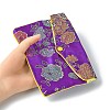 Rectangle Floral Embroidery Cloth Zipper Pouches ABAG-YW0001-03D-4