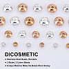 36Pcs 3 Style Ion Plating(IP) 202 Stainless Steel Beads STAS-DC0004-12-4