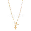 304 Stainless Steel Letter Pendant Necklaces NJEW-LP0001-52T-G-1