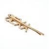 Word SEXY Alloy Rhinestone Hair Bobby Pins FIND-WH0152-34E-KCG-2
