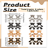 4 Pairs 4 Colors Alloy Jean Buttons Pins FIND-LP0007-21-2