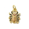 Real 18K Gold Plated Brass Pave Colorful Cubic Zirconia Pendants KK-M283-06B-02-1