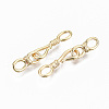 Brass Hook and S-Hook Clasps X-KK-S356-113G-NF-1