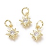 Brass Micro Pave Cubic Zirconia Pendants KK-P188-H04-G-1
