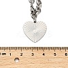 304 Stainless Steel Heart Pendant Rolo Chain Necklaces for Women LS-NJEW-Q028-06P-3