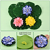 Artificial EVA Foam Lotus Leaf & Flower AJEW-SP0003-26B-3