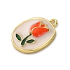 Brass Enamel Pendants KK-C119-19B-01-2